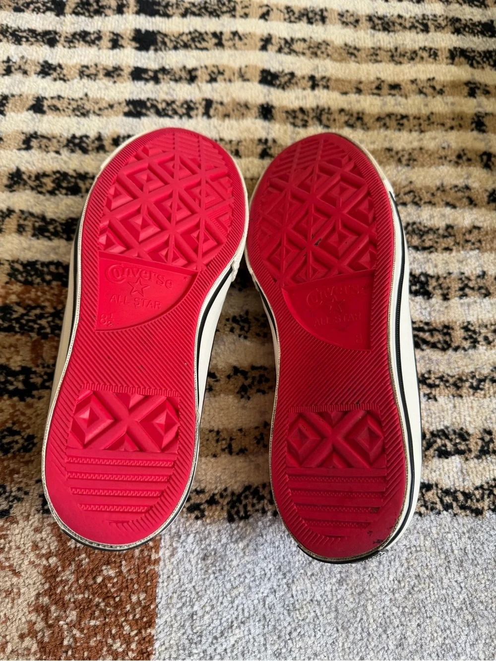 Converse Red All Star Rubber Sole Close-Up